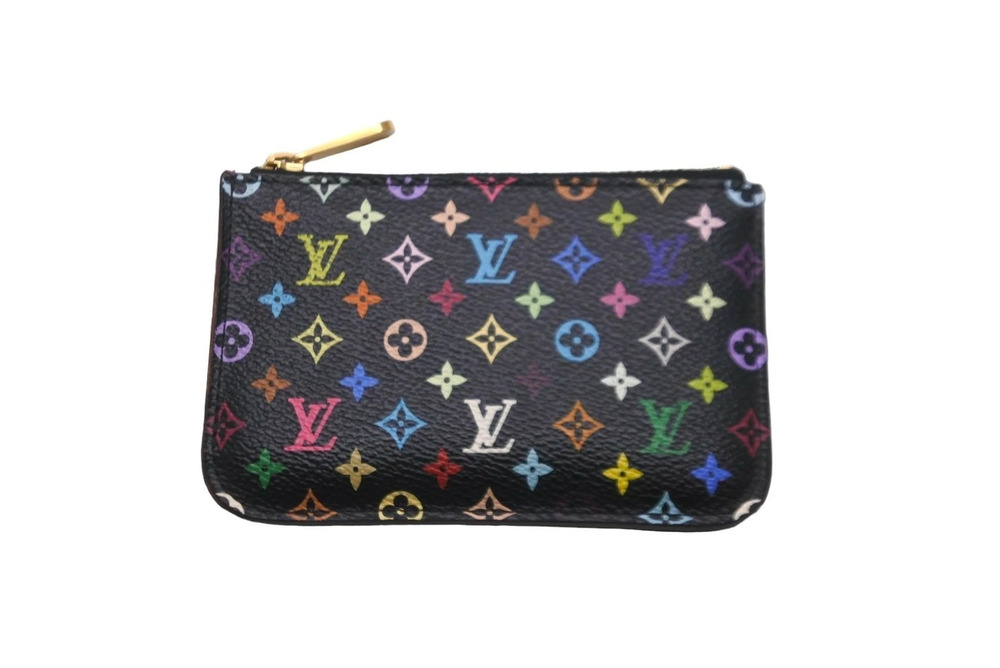 LOUIS VUITTON Monogram Multicolor Pochette coin case Wallet Purse